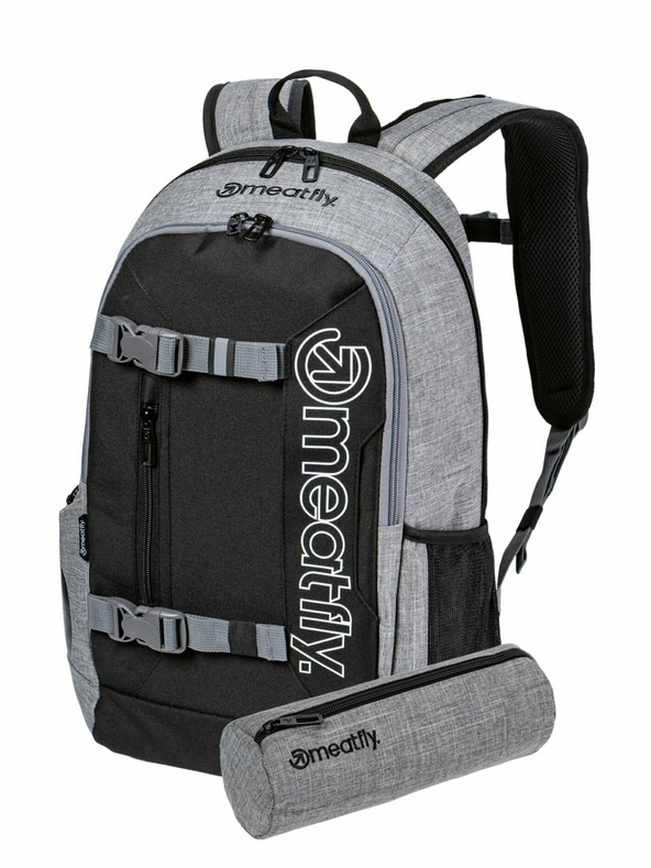 Meatfly Meatfly ruksak Basejumper Grey Heather / Black 22 L | Crna | Volumen 22 L
