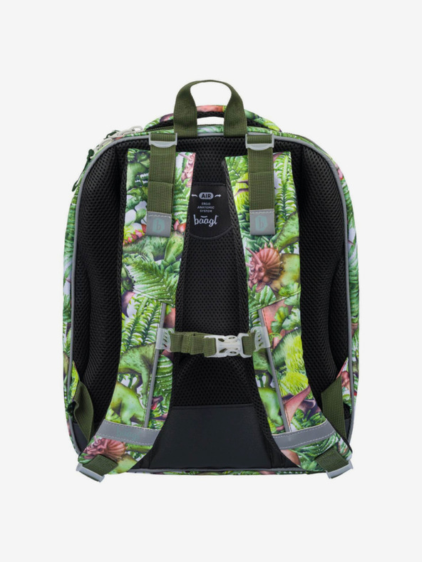 BAAGL  Zelena školska torba školjkasti dinosauri Baagl