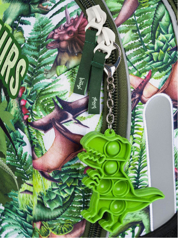 BAAGL  Zelena školska torba školjkasti dinosauri Baagl