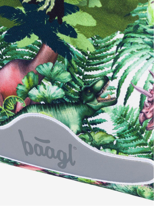 BAAGL  Zelena školska torba školjkasti dinosauri Baagl