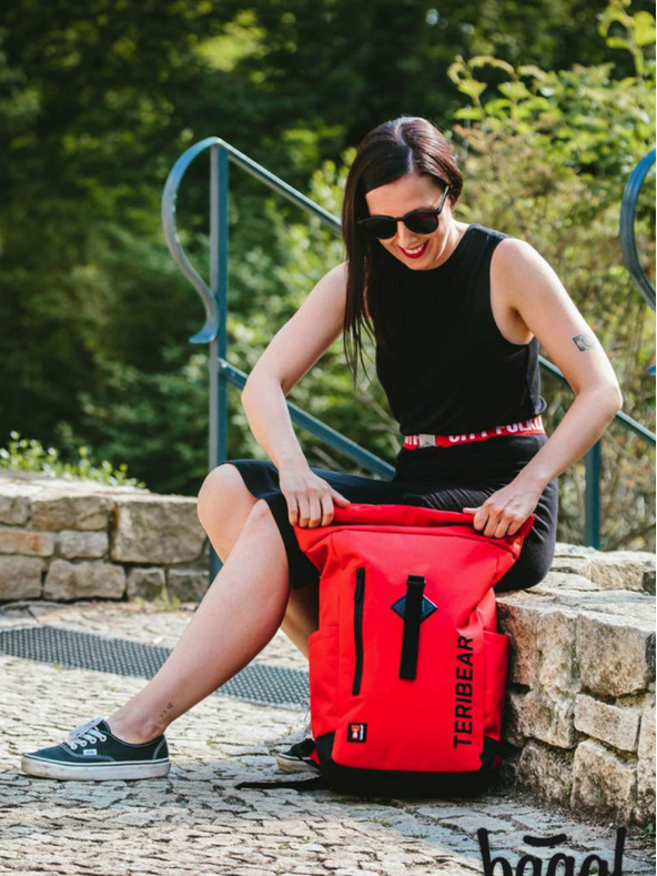 BAAGL  Crveni teribear omotani ruksak crveni Baagl