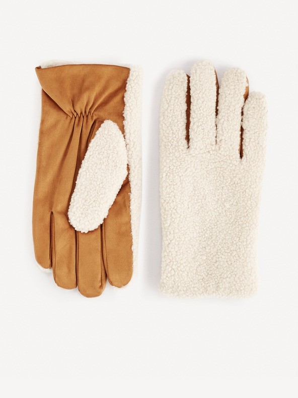 Celio Celio Figsherp bež muške rukavice