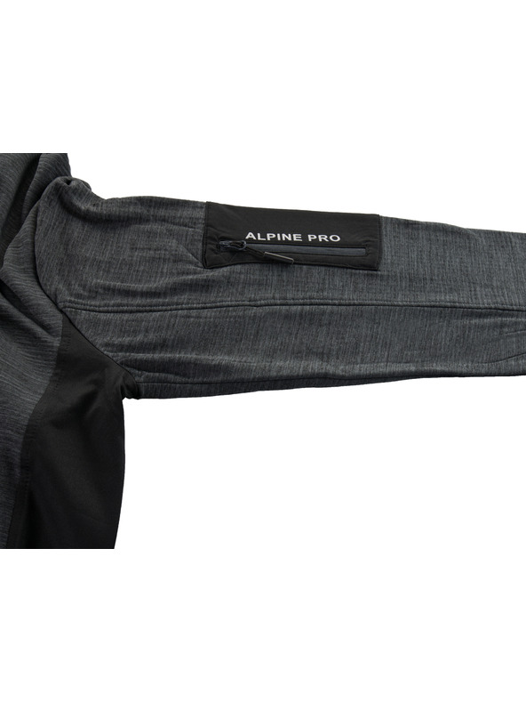 ALPINE PRO Muški brzosušeći sweatshirt s cool dry ALPINE PRO IRWES crne boje