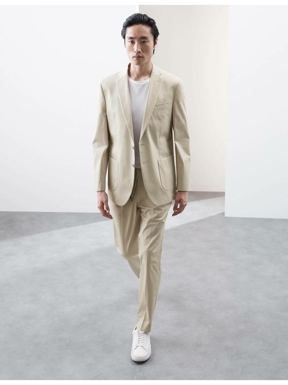 Marks & Spencer Blazer s visokim udjelom pamuka, blago rezan Marks & Spencer bež