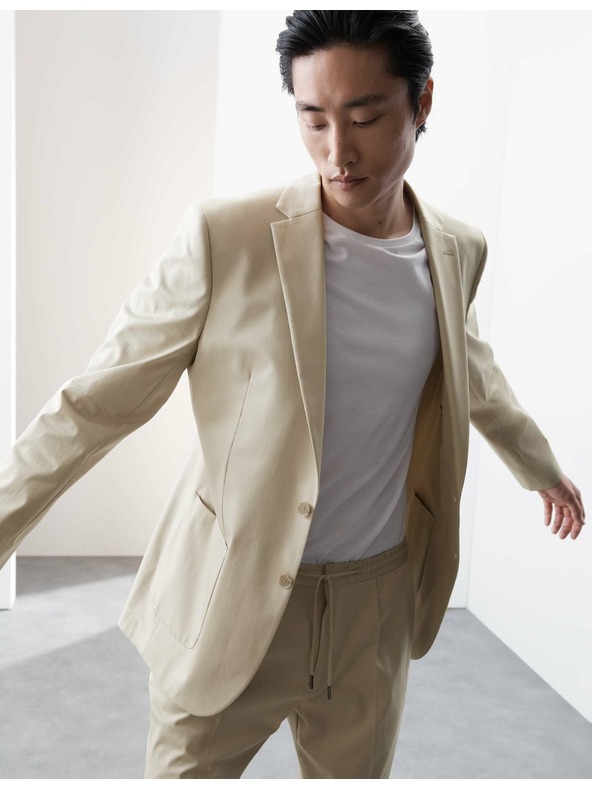 Marks & Spencer Blazer s visokim udjelom pamuka, blago rezan Marks & Spencer bež