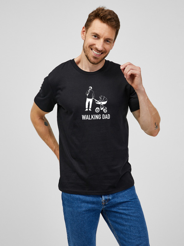 ZOOT.Original Crna muška majica ZOOT.Original Walking Dad