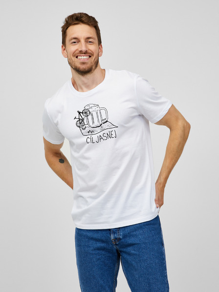 ZOOT.Original Bijela muška majica kratkih rukava sa ZOOT-om.Originalni print Clear goal