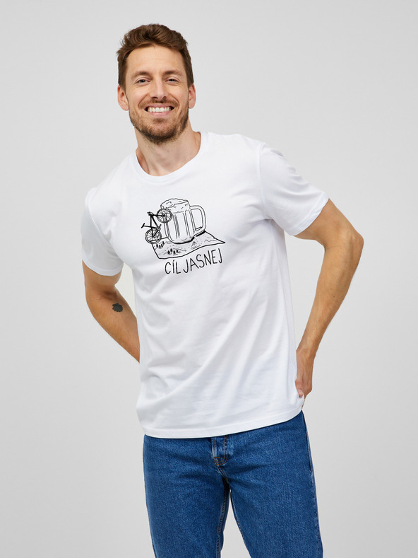 ZOOT.Original Bijela muška majica kratkih rukava sa ZOOT-om.Originalni print Clear goal