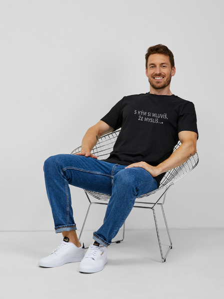 ZOOT.Original Crna muška majica ZOOT.Original S kim pričaš da misliš