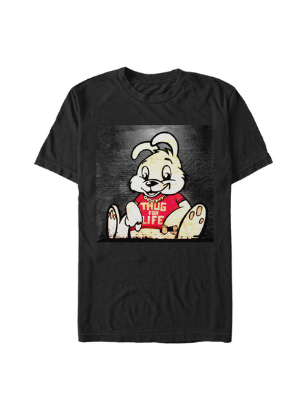 ZOOT.Fan Banksy Crna majica kratkih rukava (brandalizirana) Bansky Tough For Life