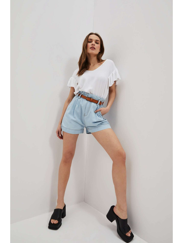 Moodo Moodo ženske kratke traper hlače svijetlo plave boje