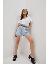 Moodo Moodo ženske kratke traper hlače svijetlo plave boje