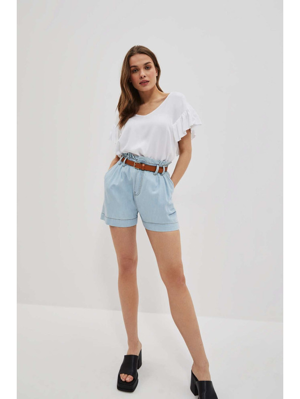 Moodo Moodo ženske kratke traper hlače svijetlo plave boje