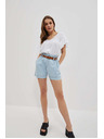 Moodo Moodo ženske kratke traper hlače svijetlo plave boje