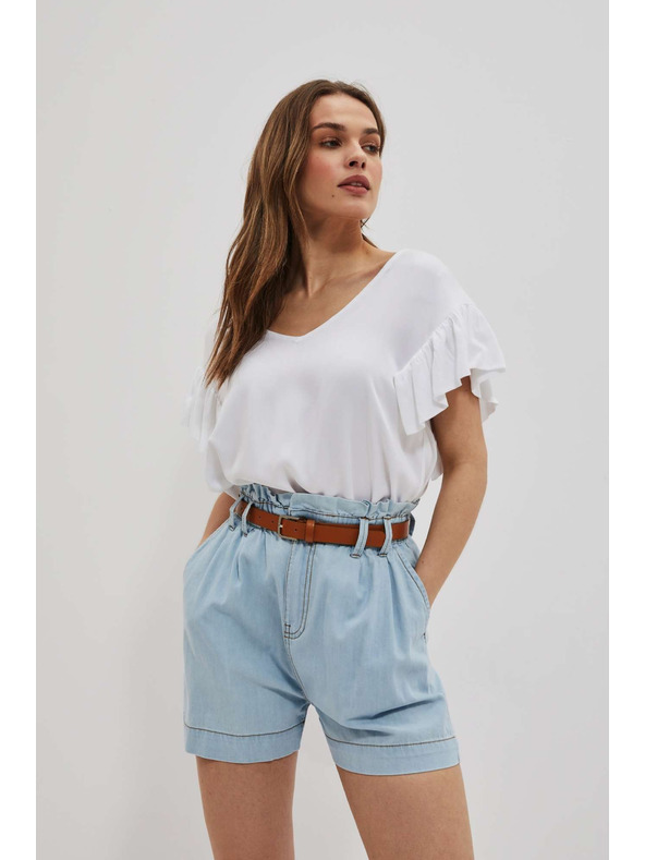 Moodo Moodo ženske kratke traper hlače svijetlo plave boje