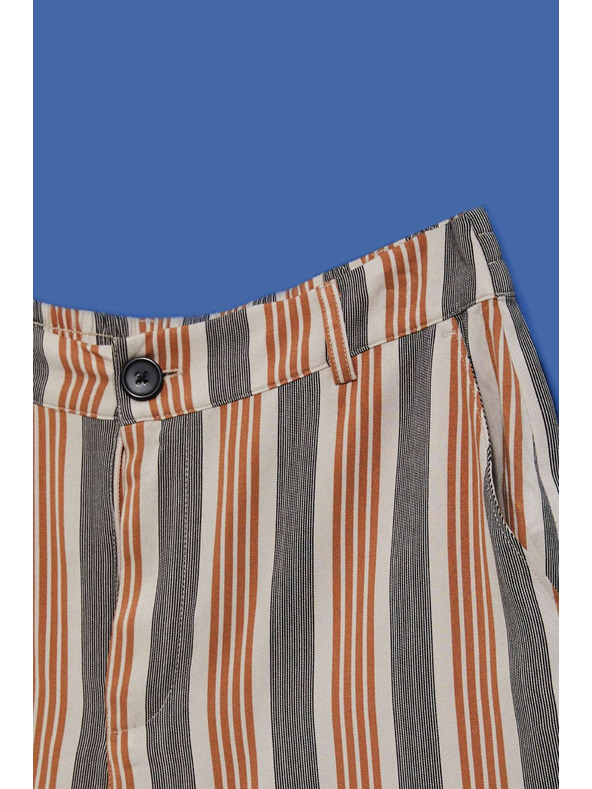 Moodo Sivo-smeđe Moodo ženske kratke hlače na pruge