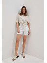 Moodo Bijele ženske kratke hlače Moodo