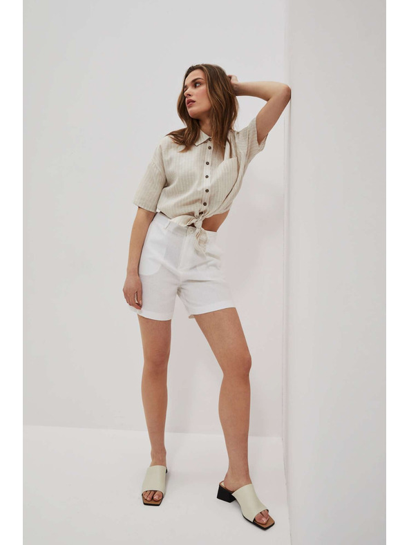 Moodo Bijele ženske kratke hlače Moodo