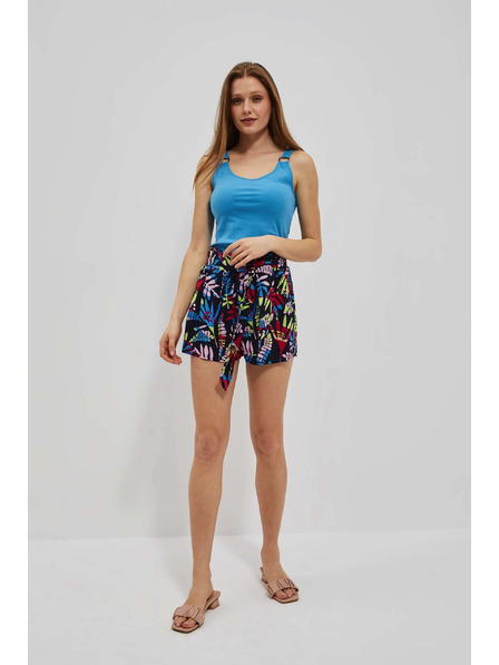 Moodo Moodo tamnoplave ženske kratke hlače s uzorkom
