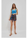 Moodo Moodo tamnoplave ženske kratke hlače s uzorkom