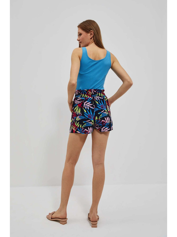 Moodo Moodo tamnoplave ženske kratke hlače s uzorkom