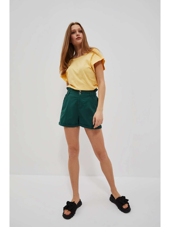 Moodo Moodo tamno zelene ženske kratke hlače