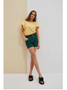 Moodo Moodo tamno zelene ženske kratke hlače