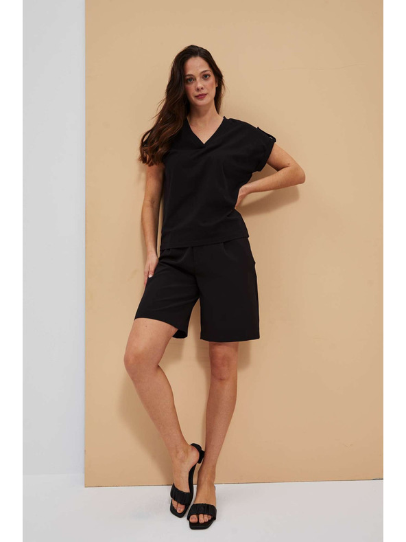 Moodo Crne ženske kratke hlače Moodo