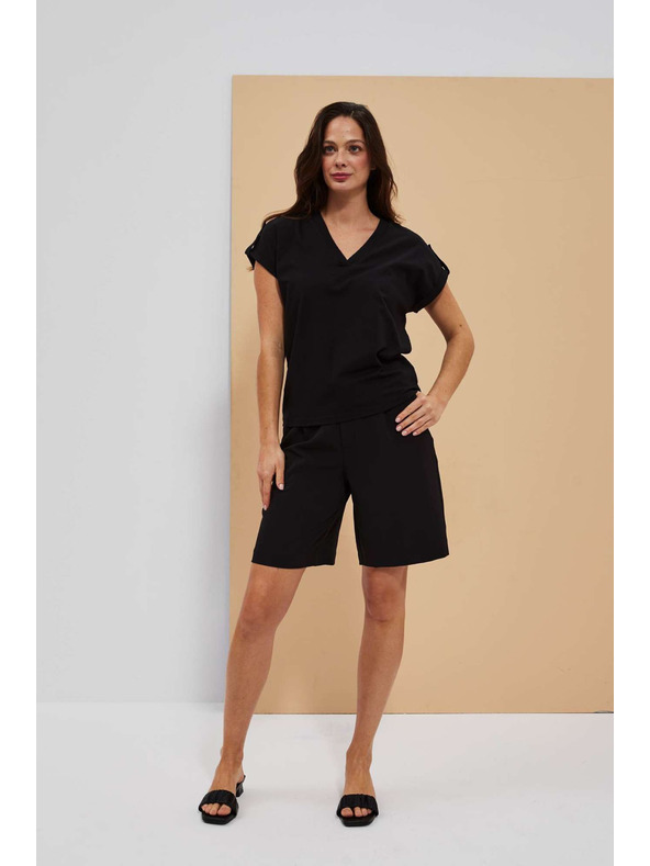 Moodo Crne ženske kratke hlače Moodo