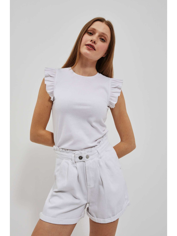 Moodo Bijele ženske kratke hlače Moodo