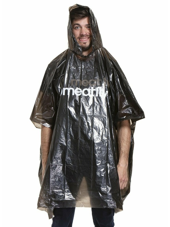 Meatfly Meatfly kišni ogrtač - poncho Rainmann A | Crna | Veličina