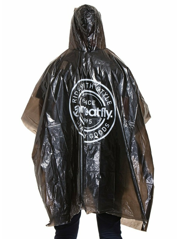 Meatfly Meatfly kišni ogrtač - poncho Rainmann A | Crna | Veličina
