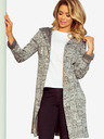 numoco Numoco sivi ženski kaput s uzorkom s kapuljačom i džepovima