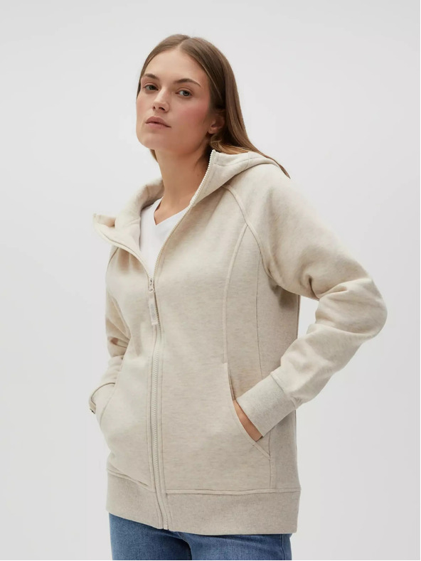 Moodo Moodo ženska majica s kapuljačom bež boje