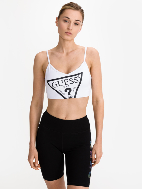 Guess Bijeli ženski sportski grudnjak Guess