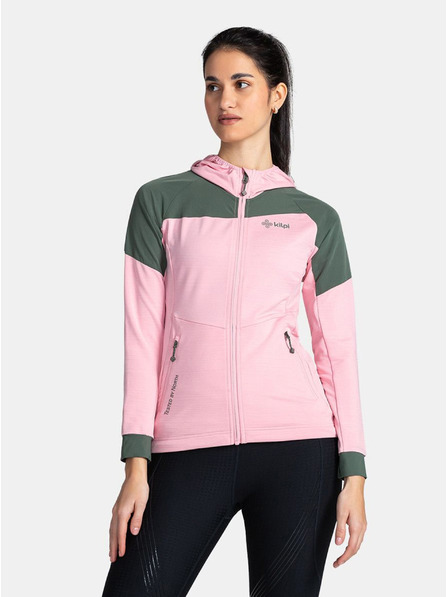 Kilpi Kilpi MEMPHIS-W ženska svijetloružičasta sportska majica s kapuljačom od rastezanja