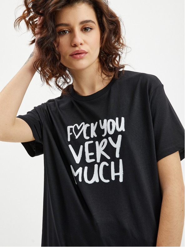 ZOOT.Original Crna ženska majica Zoot Original Fuck you very much