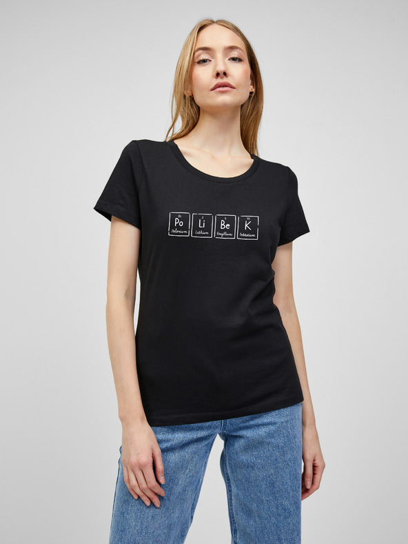 ZOOT.Original Crna ženska majica s printom ZOOT.Original Kiss