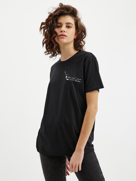 ZOOT.Original Crna ženska majica Zoot Original Where is no wine