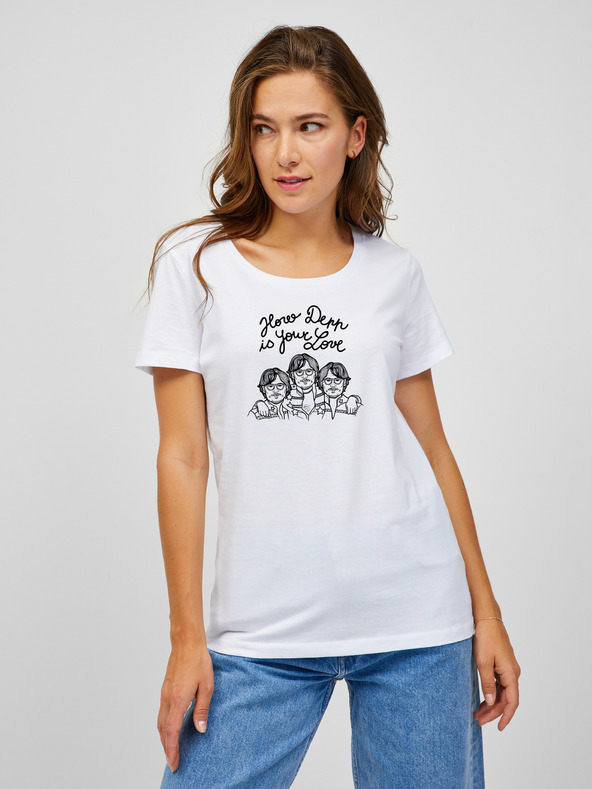 ZOOT.Original Bijela ženska majica Zoot Original Depp love