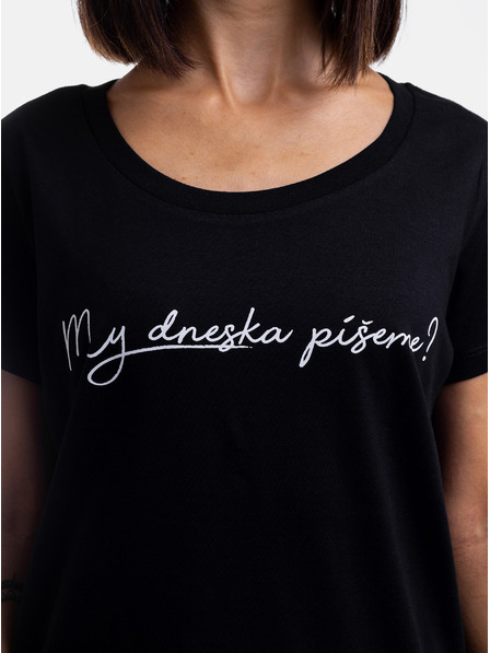 ZOOT.Original Crna ženska majica ZOOT Original Pišemo li danas?