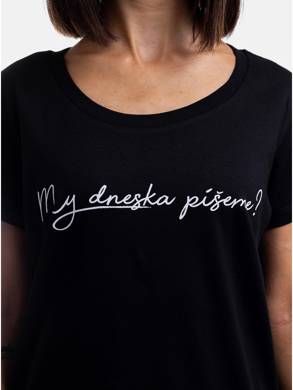 ZOOT.Original Crna ženska majica ZOOT Original Pišemo li danas?