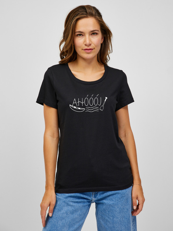 ZOOT.Original Crna ženska majica ZOOT.Original Ahóóój