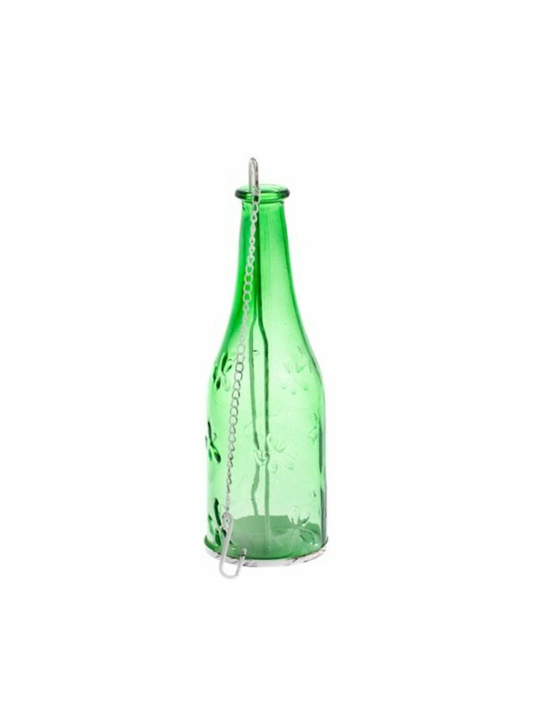 Casa de Engel Viseći stakleni svijećnjak - zelene boje - oblik boce 0/24