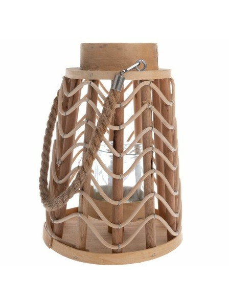 Casa de Engel Drvena lamterna sa staklom, natur, 0/8