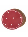 Casa de Engel Plutene podmetače za šalice, crvene s bijelim točkicama - set 6kom, /60