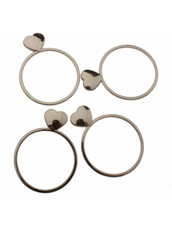 Casa de Engel Metalni prsteni za salvete - set 4kom, 12/72
