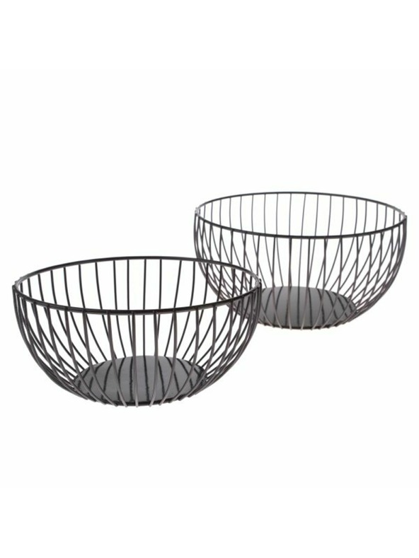 Casa de Engel Metalna posuda, crna - set od 2 komada, 0/6