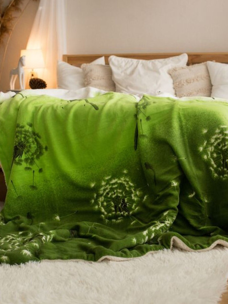 Kvalitex Janjeći pokrivač 150x200cm Maslačak zeleni Kvalitex