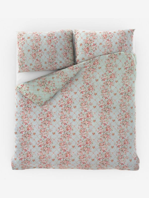 Kvalitex Francuska pamučna posteljina Provence Collection 240x200, 70x90cm Rosalie zelena Kvalitex